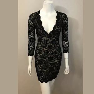 Bebe black lace dress